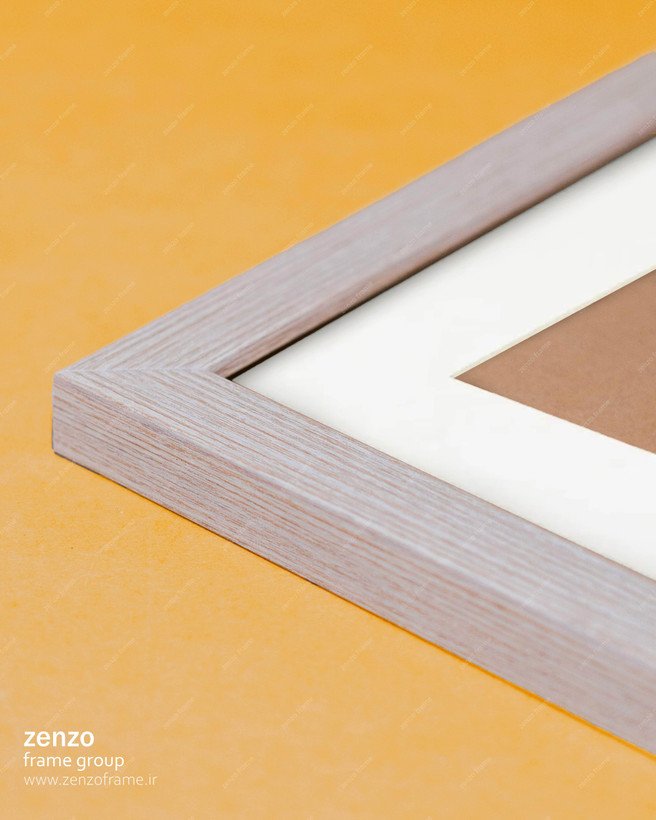 قاب عکس طرح چوب پاسپارتو سفید
