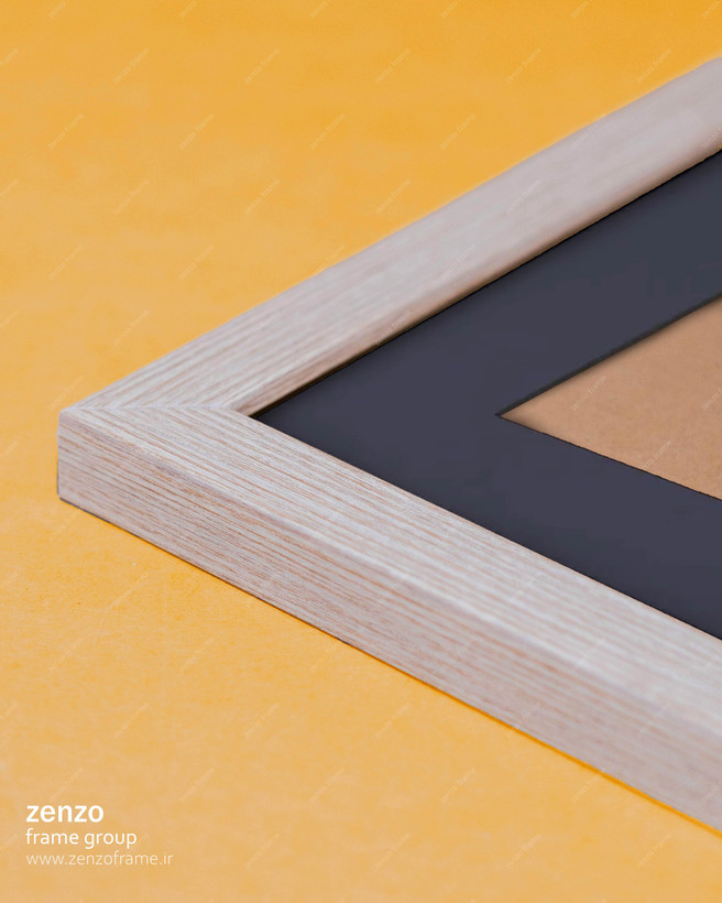 قاب عکس طرح چوب پاسپارتو سرمه ای