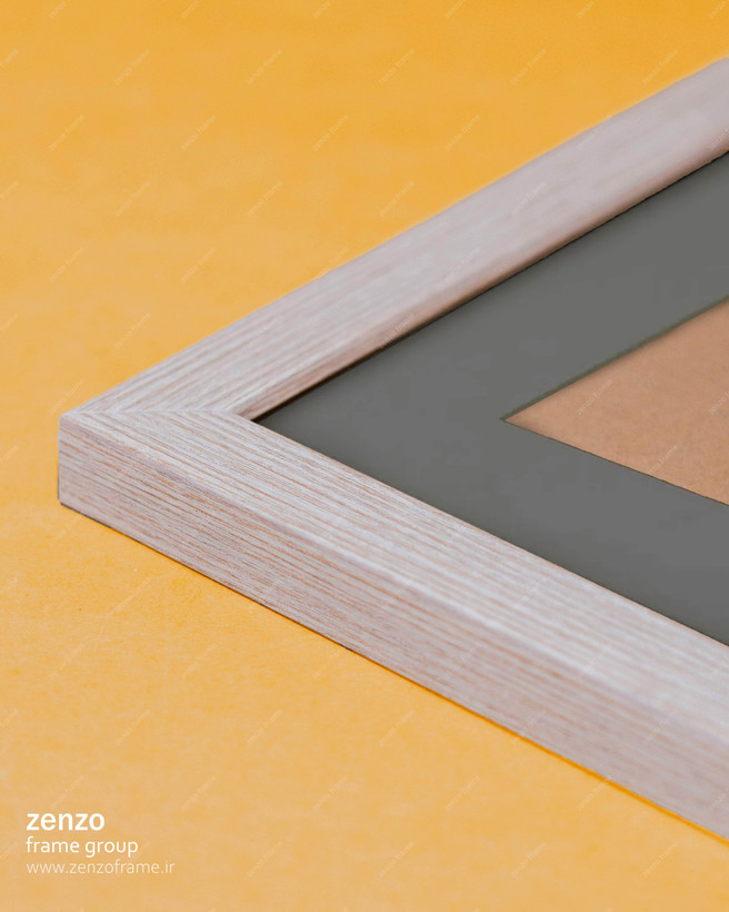 قاب عکس طرح چوب پاسپارتو طوسی