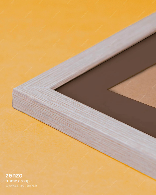 قاب عکس طرح چوب پاسپارتو قهوه ای