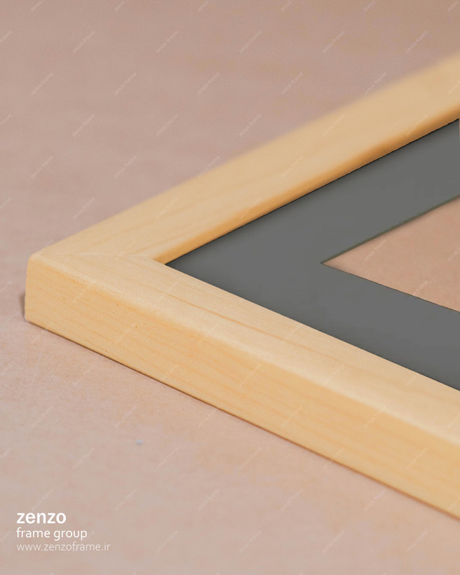 قاب عکس طرح چوب خودرنگ پاسپارتو طوسی