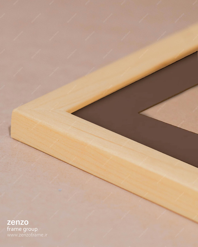 قاب عکس طرح چوب خودرنگ پاسپارتو قهوه ای