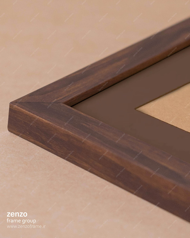 قاب عکس طرح چوب ماهگونی پاسپارتو قهوه ای