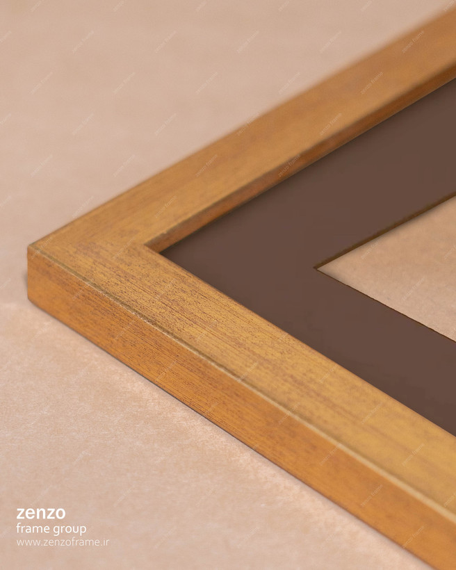 قاب عکس طلایی پتینه پاسپارتو قهوه ای