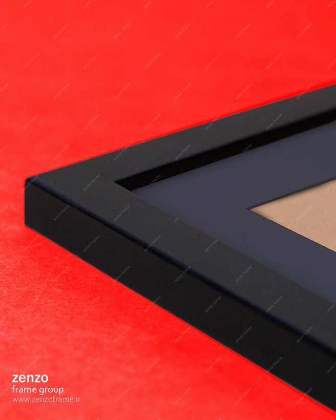 قاب عکس مشکی مینیمال پاسپارتو سرمه ای